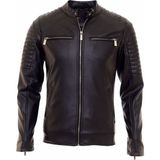 North Fashion NorthFashion Erkek Siyah Iç Cepli Slim Fit Deri Ceket - 5-Siyah - 2XL