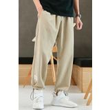 North London Erkek Krem Ayarlanabilir Paça Oversize Kalıp Eşofman Pants
