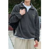 North London Erkek Polar Antrasit Oversize Sweatshirt