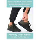 North of Wild 45001 Mustang Tekstil Ultra Comfort Memory Foam Haki Erkek Spor Ayakkabı