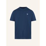North Sails Regular Fit %100 Organik Pamuk Bisiklet Yaka Tişört - Koyu Denim