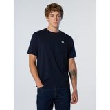 North Sails Regular Fit Kısa Kollu %100 Pamuk Basic Bisiklet Yaka Erkek Tişört - Koyu Lacivert - 3XL