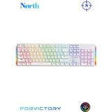 north shield white red switch türkçe q rgb beyaz mekanik gaming kablolu klavye - Yok