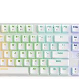 North Shield White Red Switch Türkçe Q Rgb Full Metal Panel Mekanik Beyaz Gaming Klavye