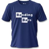 North Whiskers Bending Bars Periyodik Tablo Baskılı Spor Lacivert Unisex %100 Pamuk T-Shirt