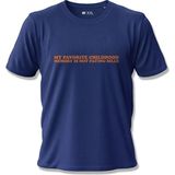 North Whiskers My Favorite Childhood Memory Is Not Paying Bills Yazılı Baskılı Lacivert Unisex %100 Pamuk T-Shirt