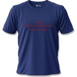 North Whiskers Sorry My Face Reacts Faster Than My Brain Yazılı Baskılı Lacivert Unisex %100 Pamuk T-Shirt - 2XL