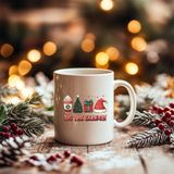 North Whiskers Tis The Season Yılbaşı Baskılı Kupa - Beyaz - Gri - Kırmızı