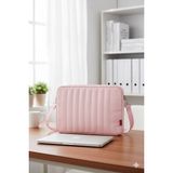 NorthAK 15.6'' Laptop Notebook Çantası - Pembe Omuz Askılı Macbook Kılıfı 11-12-13-14-15.6 '' Uyumlu