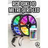 Northcity 10 Metre RGB Işıklı Şarj Edilebilir Kumandalı LED Şerit - Akıllı Ambiyans Işığı