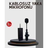 Northcity 20 Metre Menzilli Kablosuz Yaka Mikrofonu - Gürültü Engelleyici ve Canlı Yayın Ekipmanı - Standart - Siyah
