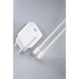 Northcity 25W Usb-C Hızlı Şarj Adaptör ve Type-C To Lightning Kablosu - Ios Uyumlu iPhone 15/15 Pro Max - Adaptör ve Kablo Seti - Beyaz