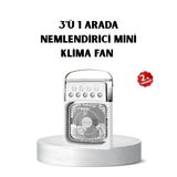 Northcity 3 Fonksiyonlu Taşınabilir Mini Klima Fan 500ml Sessiz Çalışma ve LED Işıklı