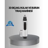 Northcity 3D Kavisli Bıçaklı Kompakt Burun ve Kulak Tıraş Makinesi