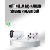 Northcity 4K Destekli Kablosuz Projeksiyon Cihazı - Bluetooth 5.0 ve Wi-Fi 6 ile Ev Sineması Deneyimi