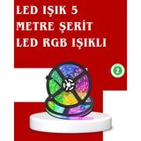 Northcity 5 Metre Kumandalı RGB Şerit LED - Uzaktan Kontrol ve 4 Modlu Aydınlatma