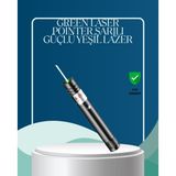 Northcity 5000mW Yeşil Lazer İşaretleyici - Sürekli Dalga, 680mAh Pil, Profesyonel Gösteriler İçin