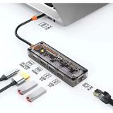 Northcity 5in1 Type-C Hub - 100W Pd, 4K Hdmı, Ethernet, USB 3.0/2.0 ile Şeffaf Çoklayıcı