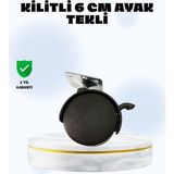 Northcity 6 cm Kilitli Tekerlek Ayak - Mobilya Için Sessiz ve Güvenli Çözüm