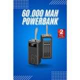 Northcity 60.000 Mah Hızlı Şarj Powerbank - 4 Cihaz Şarjı Aynı Anda - 4 Kablo Dahil