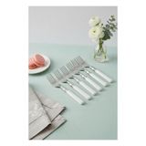 Northcity 6'lı Paslanmaz Çelik Soft Beyaz Yemek Çatalı Seti - Zarif ve Modern Sofra Takımı - 6'lı Set