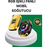 Northcity 7 Kanatlı Vortex Fanlı Akıllı Telefon Soğutma Aparatı - Mobil Soğutma ve Performans Artırıcı - (ClearEyelets)Black-RadiantOrchid