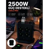 Northcity 8 Çıkışlı Dikey Priz Kulesi 4 USB 2 Type-C ile Güvenli ve Pratik Elektrik Çözümü