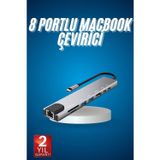 Northcity 8 Port Type-C Çoklayıcı Hub: Hdmı, USB 3.0, Sd Kart Okuyucu ve Ethernet - 4K Desteği