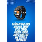 Northcity Akıllı Saat Amoled Ekran Metal Deri Kordon Sağlık Takibi ve Uyku Analizi - Metal Kordon