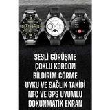 Northcity Akıllı Saat Titreşimli Pusula Nabız ve Tansiyon Ölçer NFC Uyumlu - Sağlık Takibi ve Akıllı Bildirim