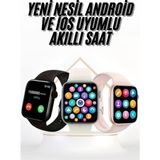 Northcity Akıllı Saat Uyku ve Sağlık Takibi 44MM Amoled - Nabız, Oksijen ve Kan Basıncı Izleme - 44 mm - Northcity T700S Akıllı Saat - Siyah