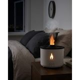 Northcity Alev Efektli Ultrasonik Aroma Difüzörü ve Hava Nemlendirici - LED Gece Lambası - Beyaz - Alev Efekti + Volkan Efekti, 2/8 Saat Zamanlayıcı
