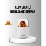 Northcity Alev Efektli Ultrasonik Uçucu Yağ Difüzörü 280ml Sessiz Çalışma - Ev İçin Nemlendirici & Aromaterapi Cihazı