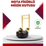 Northcity Altın Nota Temalı Müzik Kutusu – Şık Müzikli Hediyelik ve Duygusal Dekoratif Objeler
