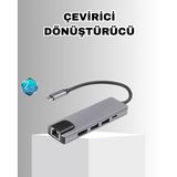 Northcity Alüminyum Kasalı MacBook Usb-C Hub: 4K Hdmı, Pd Şarj ve Sd/tf Kart Okuyucu ile Verimliliği Artırın