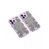 Northcity Apple İphone 14 Pro Max Uyumlu Kılıf Mekanik Bumper Kapak - Derin Mor