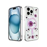 Northcity Apple İphone 15 Pro Max Uyumlu Kılıf Daisy Simli Magsafe Kapak - Mor