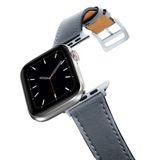 Northcity Apple Watch 38/40/41 Mm Deri Kayış Tekli Bobin Kelepçe - Şık Retro Gümüş