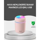 Northcity Arıtılmış Su Uyumlu Otomatik Kapanmalı Nemlendirici - 300ML Taşınabilir Su Buharı Makinesi - Pembe