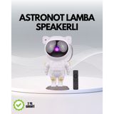 Northcity Astronot Projeksiyon Lambası - USB Güç Bağlantılı Çok Fonksiyonlu Gece Lambası