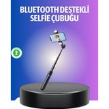 Northcity Bluetooth Selfie Çubuğu – Uzaktan Kumandalı, LED Işıklı ve Katlanabilir (130 cm)