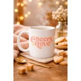 Northcity Cheers Love Model 31 Porselen Kupa - Sıcacık Kahve Keyfi ve Özel Tasarım - 001 - Beyaz