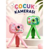 Northcity Çocuk Kamera - Dijital LCD Ekranlı 1080P Hd Fotoğraf Makinesi ve Eğitici Oyunlu - Pembe
