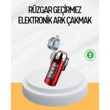 Northcity Çok Fonksiyonlu Elektrikli Çakmak El Feneri - USB Şarjlı Rüzgar Geçirmez