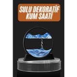 Northcity Dekoratif Sulu Kum Saati Ofis Masa Üstü Ev Yuvarlak Kum Saati - 3D LED Gece Lambası