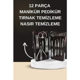 Northcity Elektrikli Manikür Pedikür Seti İkili Set 12 Parça Tırnak Bakımı Törpü Makinesi - Profesyonel Salon Kalitesi Evde