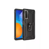 Northcity Huawei P Smart 2021 Kılıf Sofya Yüzüklü Silikon Kapak - Siyah