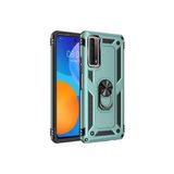 Northcity Huawei P Smart 2021 Kılıf Sofya Yüzüklü Silikon Kapak - Yeşil