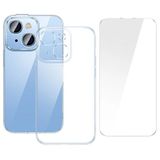 Northcity iPhone 15 Kılıf Seti Seramik Darbe Emici Cam Koruyucu - Şeffaf Mıknatıs Uyumlu
