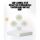 Northcity Kablosuz 3'lü LED Spot Lamba - Gün Işığı Tonu, Uzaktan Kumandalı, Enerji Tasarruflu Aydınlatma